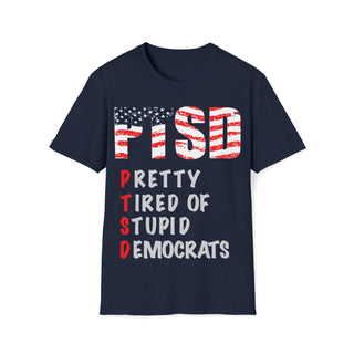 Buy navy Men&#39;s PTSD Comfortable and Stylish Unisex Softstyle T-Shirts