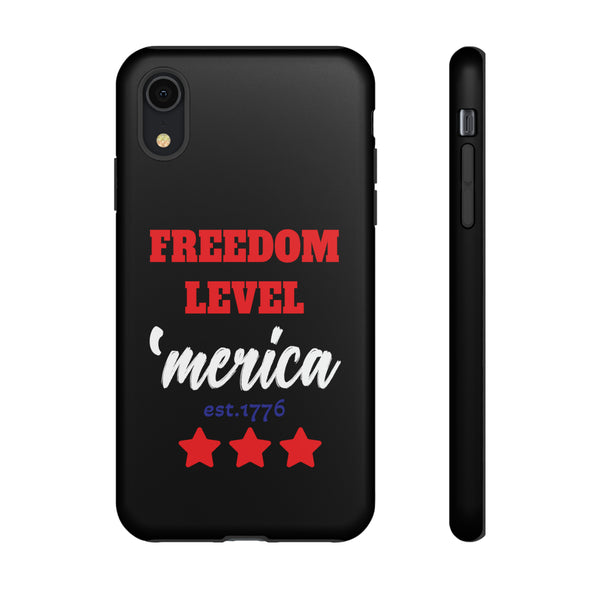Freedom Level America Est 1776 - Durable Phone Cases with a Patriotic Touch