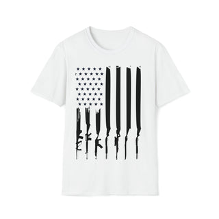 Buy white Unisex American Guns and Stars Unisex Softstyle T-Shirt
