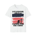 I Stand For The Flag, I Kneel For The Cross - Unisex Softstyle T-Shirt -Express Your Patriotism and Faith in Comfort