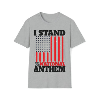 Buy sport-grey Unisex Softstyle T-Shirt I Stand For Our National Anthem