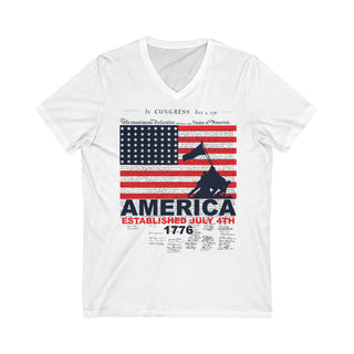 Buy white Unisex America Established July 4th 1776 Tee - USA-themed Clothing