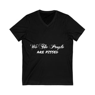 Buy black Unisex We The People Are Pissed V-Neck Tee