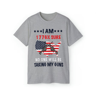 Buy sport-grey Unisex I Am 1776% Sure No One Will Be Taking My Guns Soft and Stylish Ultra Cotton Tee for Second Amendment