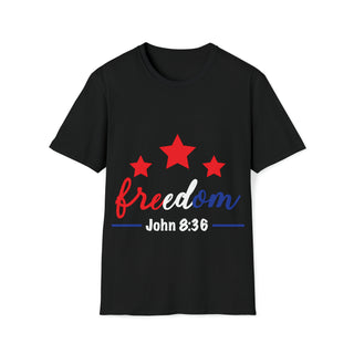 Freedom John 8:36 Unisex Softstyle T-Shirt
