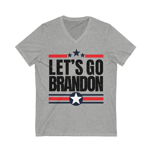 Let's Go Brandon - Unisex Jersey Stylish Short Sleeve V-Neck Tee