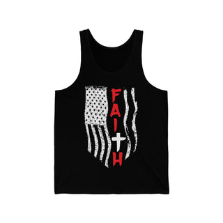 Buy black Unisex Faith Jersey Tank - Wear Your Beliefs with Style and Comfort
