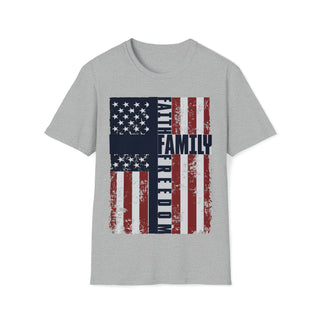 Buy sport-grey Faith, Family, and Freedom Unisex Softstyle T-Shirt