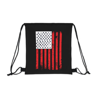 Patriotic American flag  design drawstring bag