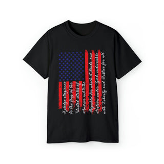 Buy black Patriotic Unique American flag design Ultra Cotton Tee