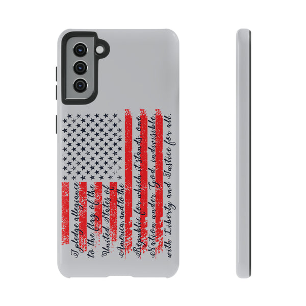 Pledge your Alligiance - American Flag Print Phone Cover