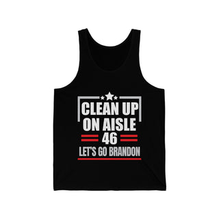 Buy black Clean Up On Aisle 46 - Unisex Jersey Tank Top