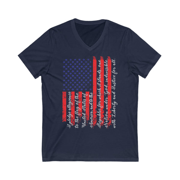 Men's Patriotic and comfortable Short Sleeve V-Neck Tee