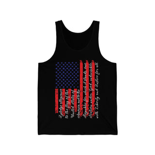 Buy black American Flag Printed Stylish Jersey Tank Top