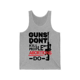Buy athletic-heather Guns Don&#39;t Kill People Abortions Do unisex jersey tank