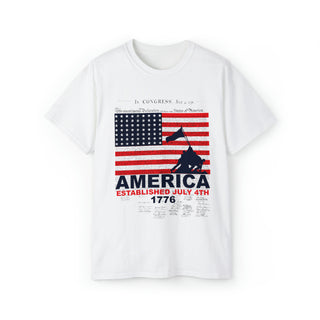 Buy white Unisex America Established July 4th 1776 Ultra Cotton Tee