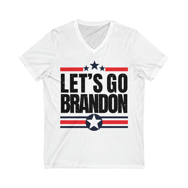 Let's Go Brandon Unisex Jersey V-Neck Tee