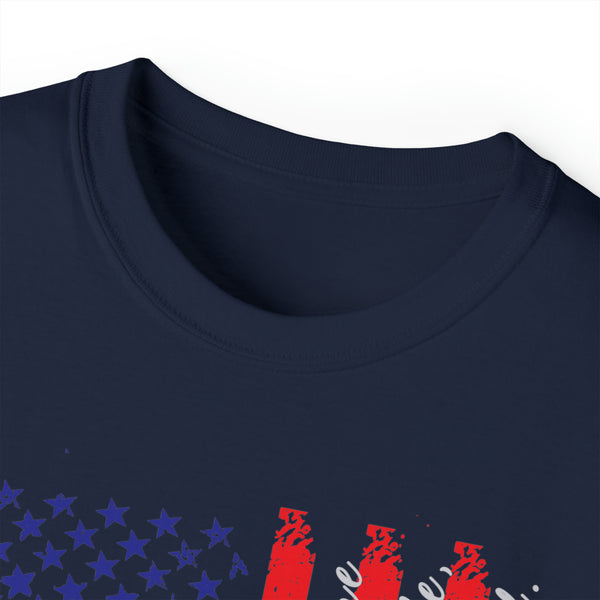Patriotic Unique American flag design Ultra Cotton Tee