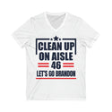 Clean Up On Aisle 46 Unisex Short Sleeve V-Neck Tee