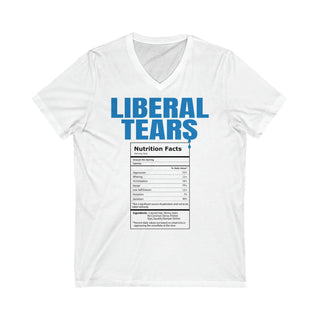 Buy white Liberal Tears Unisex Jersey Short Sleeve V-Neck Tee