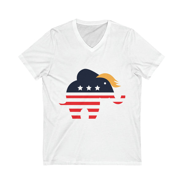 Unisex Jersey Republican Short Sleeve V-Neck Tee- Wear Your Political Identity with Pride
