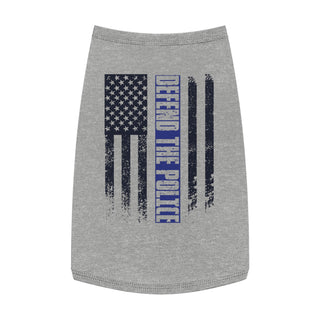 Buy heather Defend The Police Dog Printed Tank Top T-Shirt