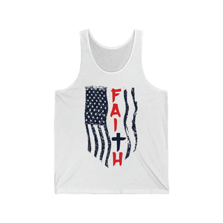 Buy white Unisex Faith Jersey Tank - Wear Your Beliefs with Style and Comfort