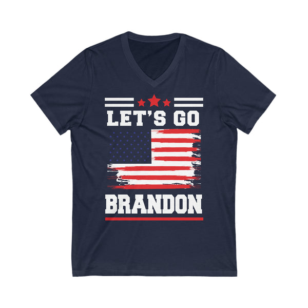 Let's Go Brandon - Unisex Jersey Short Sleeve V-Neck Tee