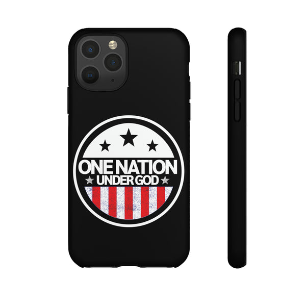 One Nation Under God Black Phone Case