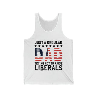 Buy white Just A Regular Mom Trying Not To Raise Liberals Unisex Jersey Tank