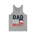 Celebrate Your Upbringing with Dad Well Done Unisex Jersey Tank