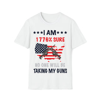 Buy white I Am 1776% Sure No One Will Be Taking My Guns Unisex Softstyle T-Shirt