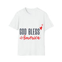 God Bless America Unisex Softstyle T-Shirt- love for the USA and American values