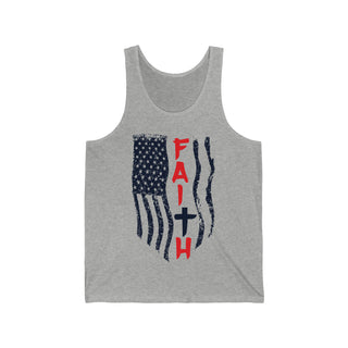 Buy athletic-heather Unisex Faith Jersey Tank - Wear Your Beliefs with Style and Comfort