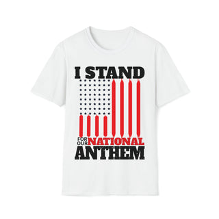 Buy white Unisex Softstyle T-Shirt I Stand For Our National Anthem
