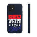Red White Blessed Phone Tough Cases - Protect Your Device with Patriotic Pride