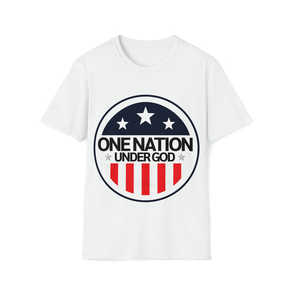 One Nation Under God -  Your Love for Country and Faith with Our Unisex Softstyle T-Shirt