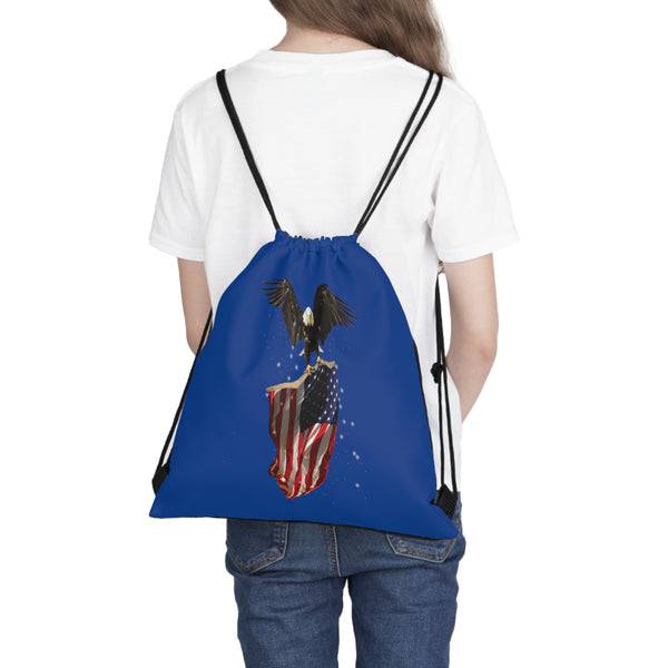 Patriotic Eagle Drawstring Bag