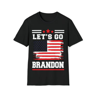 Buy black Let&#39;s Go Brandon Unisex Softstyle Printed T-Shirt