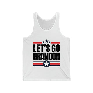 Buy white Let&#39;s Go Brandon Unisex Jersey Tank