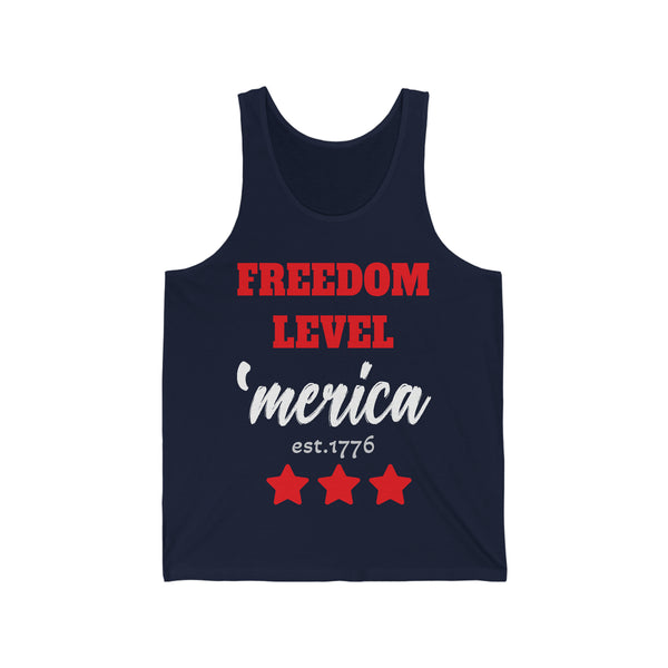 Freedom Level America Est 1776 Unisex Jersey Tank Top