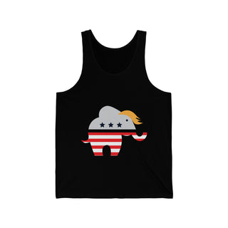 Buy black Unisex Republican Jersey Tank - Show Your Political Pride with Style