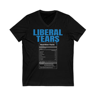 Buy black Liberal Tears Unisex Jersey Short Sleeve V-Neck Tee