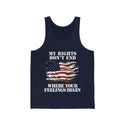 Unisex My Rights Don't End Where Your Feelings Begin Jersey Tank