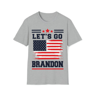 Buy sport-grey Let&#39;s Go Brandon Unisex Softstyle Printed T-Shirt