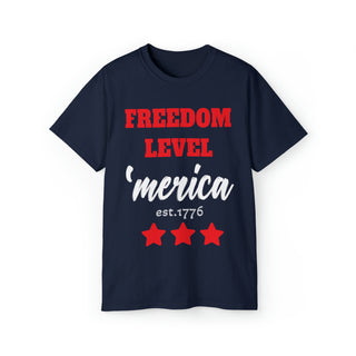 Buy navy 1776 Freedom Level America T-shirt