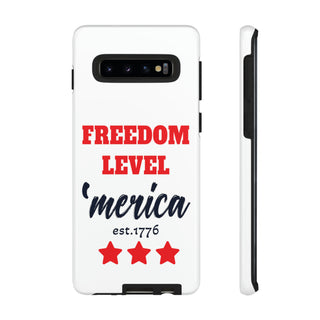 Freedom Level America Est 1776 - Patriotic Design Phone Tough Cases
