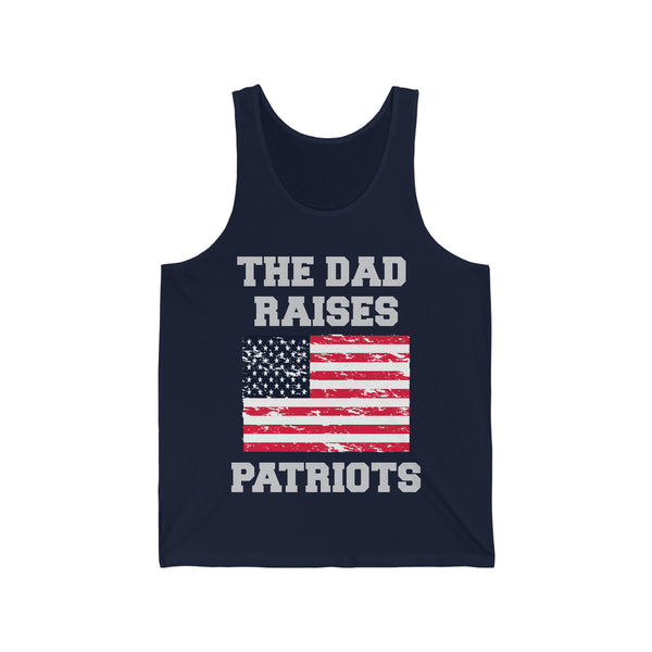The Dad Raises Patriots - Unisex Jersey Tank