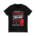 Honoring Veterans and Embracing Family Unisex Short Sleeve V-Neck Tee