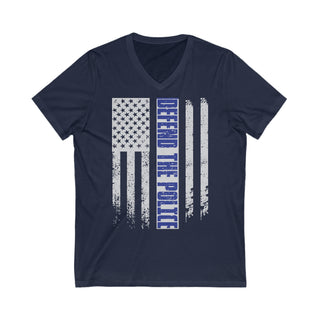 Defend The Police Jersey V-Neck Unisex Tee